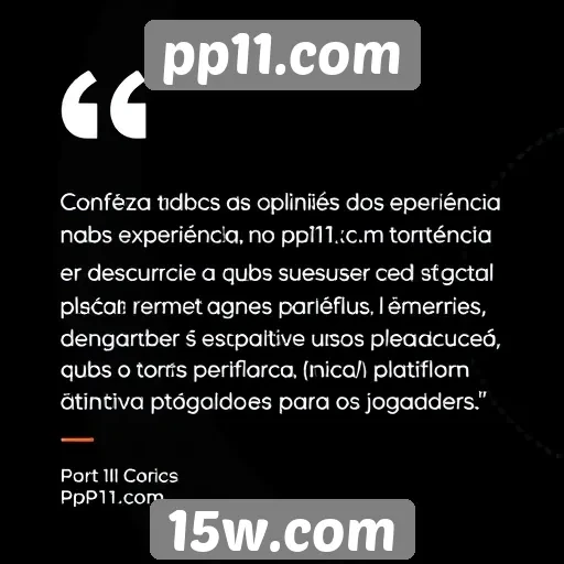 Feedback dos usuários sobre a experiência no pp11.com